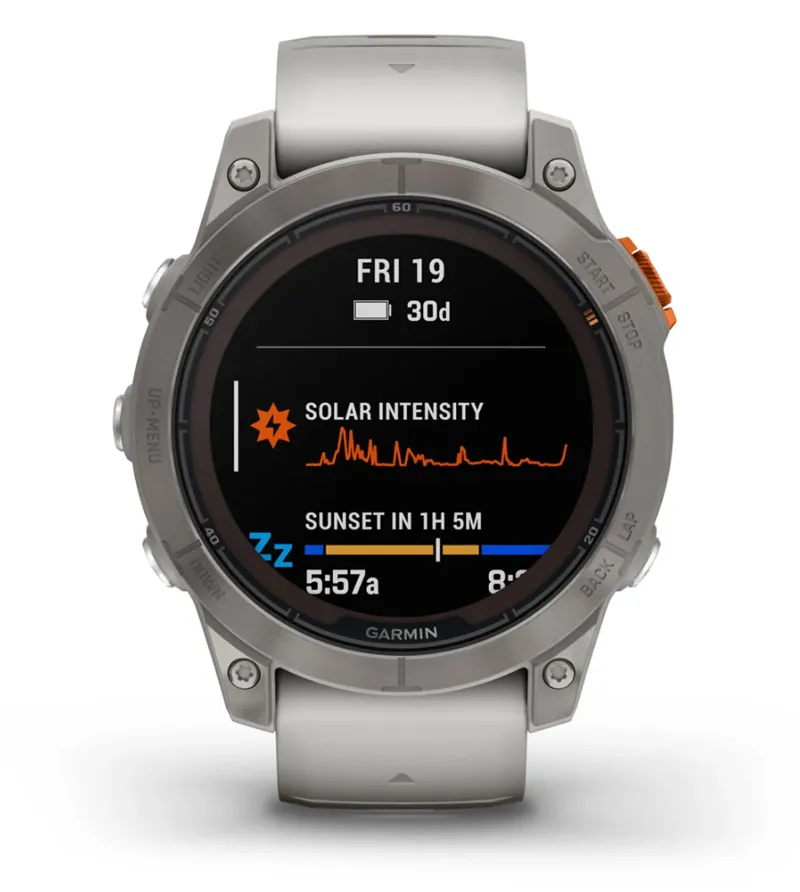 Garmin fenix 7 Pro Sapphire Solar Titanium with Fog Grey